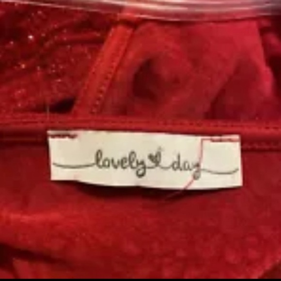 Lovely Day Women’s Red Sequined Maxi Formal Prom Dress Back Out Size Medium - Picture 7 of 10